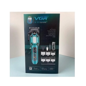 Set aparat de tuns fara fir, VGR V-600, cu 6 distantiere, afisaj LED, 2000mAh, autonomie 200min, USB, verde - Img 3
