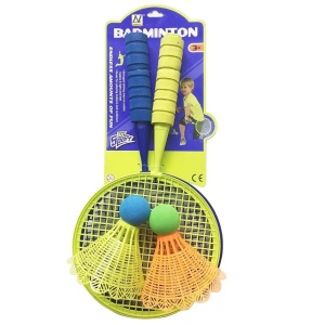 Set Badminton cu 2 rachete si 2 fluturasi, pentru copii 3 ani+