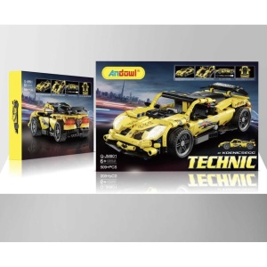 Set constructie Auto, pachet ansamblare masina cu peste 500 piese micro, copii 6 ani+ - Img 10