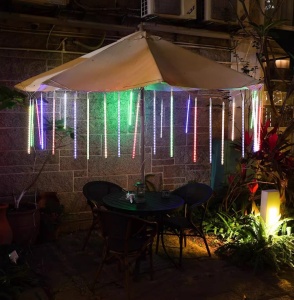 Set cu 3 Instalatii Luminoase Craciun cu 8 Meteori, 4m Lungime Instalatie, 50 cm Lungime Meteor, Lumina Alba Calda/Rece, Albastra sau Multicolora - Img 18