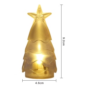 Set cu 6 Lumanari LED Decorative in forma de Bradut de Craciun, Lungime 9cm, Lumina Alba/Galbena - Img 6