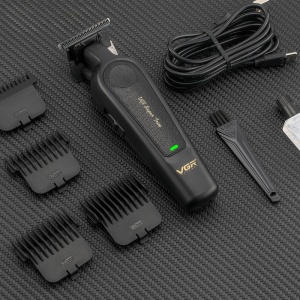 Set cu aparat de tuns fara fir, VGR V-995, cu 4 distantiere, autonomie 300min, 2000mAh, Negru - Img 2