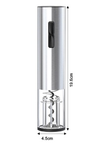 Set cu tirbuson electric si cutter pentru vin, Incarcare USB, Argintiu - Img 5