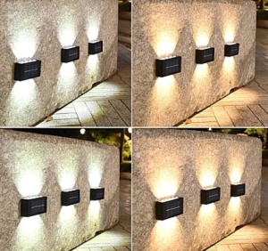 Set de 2 Lampi Solare de Perete cu 3 leduri, Iluminare Sus-Jos - Img 3