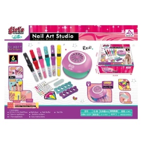 Set mini salon de manichiura pentru copii - 6 markere si accesorii pentru o manichiura creativa