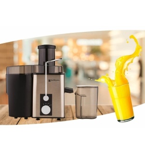 Storcator de fructe si legume, Hoffmans, 800W, recipient de 600ml, 2 viteze + funcție Pulse, negru-auriu - Img 2