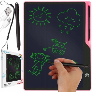 Tableta grafica pentru copii,Scris si desenat,Dimensiune 16 inch,Roz - Img 1