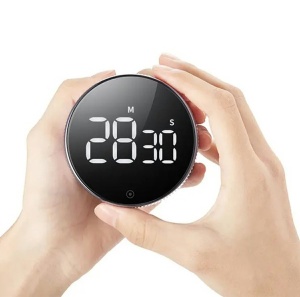 Temporizator-Cronometru Digital cu LED, Magnetic, 77x77x30mm, Negru - Img 2