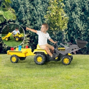 Tractor cu Pedale pentru copii, Excavator, Remorca si Accesorii, 3 ani + - Img 3