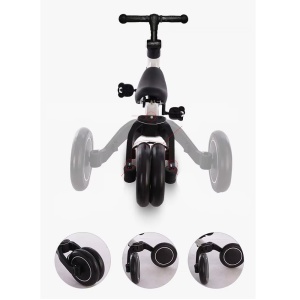Tricicleta transformabila in bicicleta de echilibru, roata fata de 9 inci, pentru copii 2-6 ani cu inaltime intre 80-130 cm, 3.5 kg greutate, rosu/galben/alb - Img 10