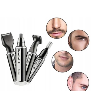 Trimmer electric 4 in 1 ideal pentru nas, urechi, sprancene, par, negru - Img 6