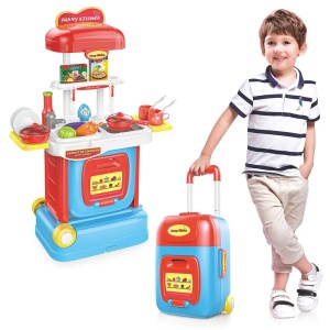 Troler bucatarie mobila pentru copii 3 ani+, cu 37 piese incluse, multicolor - Img 1