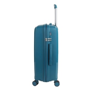 Valiza Tip Troler de Calatorie, Petrol, cu Dungi Reliefate, 58L - Img 3