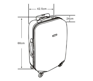 Valiza - Troler, Model cu dungi reliefate, Capacitate 58L, Roz - Img 7