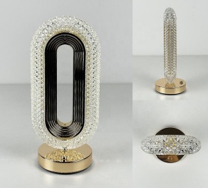 Veioza decorativa LED, control tactil, aurie, luminozitate ajustabila, putere 1W, reincarcabila - Img 3