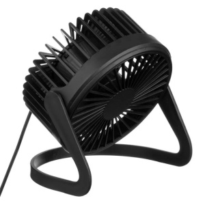 Ventilator de masa cu incarcare USB, Dimensiune 14x11x15cm, Negru - Img 5