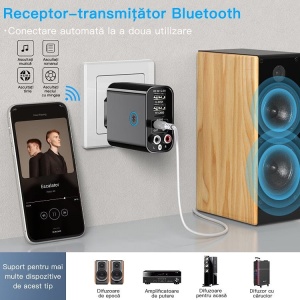 Adaptor 2 in 1 Audio Bluetooth, Receptor si Emitator, BT 5.0, USB Play, RCA, Redare U Disk/Card - Img 5