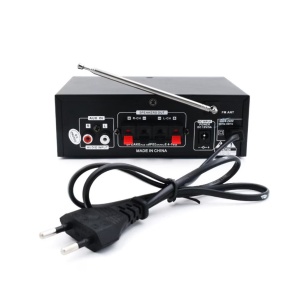 Amplificator Bass profesional tip statie T110, cu bluetooth, radio FM si telecomanda, negru - Img 3