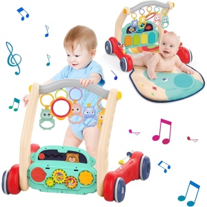 Antemergator 3 in 1, Salteluta si Centru de Activitati cu Lumini si Muzica, 4 Moduri de Joaca, Confortabil, Multicolor - Img 1