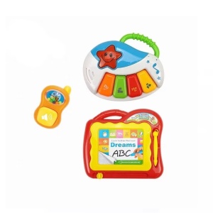 Antemergator muzical 4 in 1, interactiv, cu jucarii detasabile, pentru copii 6 luni+, 45x41x31 cm, multicolor - Img 2