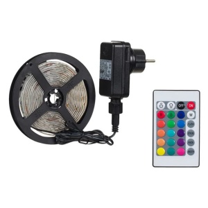 Banda led, autocolanta, cu telecomanda, lungime 3m, multicolor - Img 3