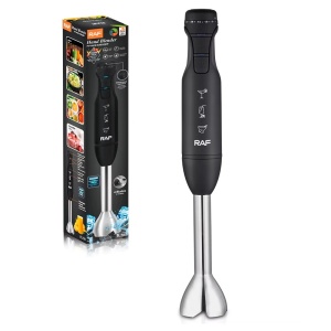 Blender vertical de mana RAF R780, Putere1500W, 12000rpm, 4 lame, din otel inoxidabil