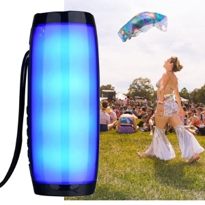 Boxa Stereo Bluetooth 157, Portabila, cu Lumina Ambientala Multicolora - Img 4