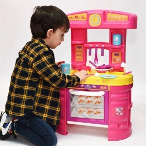 Bucatarie de jucarie cu 13 accesorii, pentru copii, din plastic - Img 4