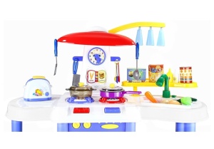 Bucatarie de jucarie, cu 30 accesorii, cu blat de lucru, sunete si lumini, multicolora - Img 2