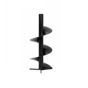 Burghiu de pamant 100/150/200/250 x 800 mm, pentru motoburghiuri, prindere universala, otel carbon, negru - Img 2