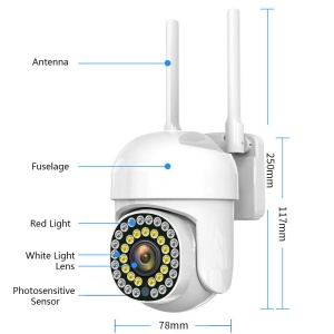 Camera de supraveghere IP CCTV smart de 2MP, Wi-Fi, senzor lumina si miscare, infrarosu, alerte, alba - Img 15