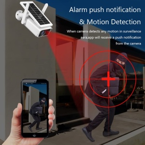 Camera de supraveghere solara, IP66, Full-HD, 2MP, infrared, cu microfon si difuzor, alb - Img 2