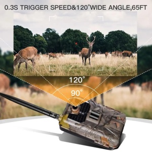 Camera de vanatoare, cu senzor PIR, Full HD, 20MP, IP65, IR 20m, camuflaj - Img 4