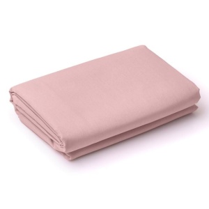 Cearceaf cu elastic pentru pat dublu, din bumbac, Dimensiune 160x200cm+28cm, Culoare Roz - Img 2