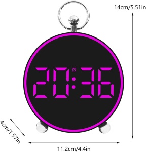 Ceas Digital de Masa sau Perete, cu Alarma, Snooze, Lumina LED, Mod Noapte, Control vocal, USB - Img 30