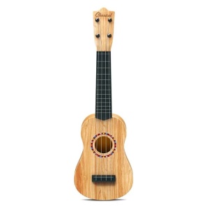 Chitara clasica de jucarie, Dimensiune 53cm, 4 corzi din plastic, cu difuzor si clape, 3+ ani