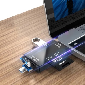 Cititor de Carduri de memorie SD, MicroSD/TF cu USB, USB Type-C 3.1, Micro USB - Img 12