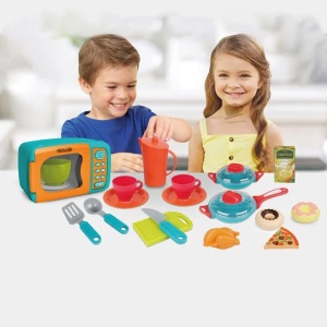 Cuptor cu microunde de jucarie cu accesorii si vase de gatit - Img 2