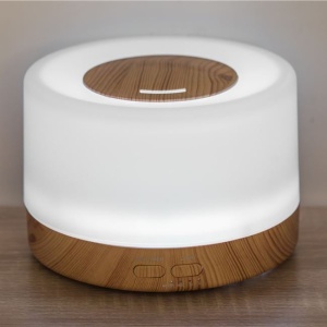 Difuzor Electric de Aromaterapie 500ml cu LED Multicolor, Design Lemn, Umidificator și Odorizant Cameră, 12W - Img 3