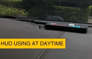 Ecran HUD Head-up display D2000 5.5", cu proiectie afisaj bord pe parbriz cu mufa OB2, cu alarma de viteza - Img 7