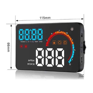 Ecran HUD Head-up display D2000 5.5", cu proiectie afisaj bord pe parbriz cu mufa OB2, cu alarma de viteza - Img 9