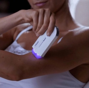 Epilator electric pentru femei, fara fir, 2 in 1, pentru fata si corp, tehnologie Sensa-Light, alb-mov - Img 2