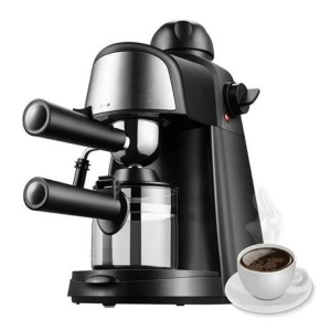Espressor electric pentru cafea, cu functie de spuma de lapte, putere 800W, negru - Img 1