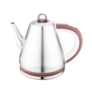 Fierbator electric de apa, din inox, 1.5L, 2000W, oprire automata, model retro, alb-argintiu-bej - Img 1