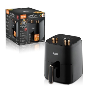 Friteuza cu aer cald Air Fryer, RAF R5237, 1300 W, 3 L, 12 programe, 25x20x28 cm, negru/alb - Img 2