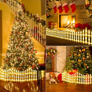 Gardulet Decorativ cu 288 LED-uri, 280x29cm, Interconectabil, Lumina Alba Calda/Multicolora - Img 10