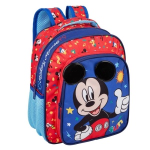 Ghiozdan pentru Gradinita, model Mickey Mouse 3D, 27 x 14 x 32 cm, rosu