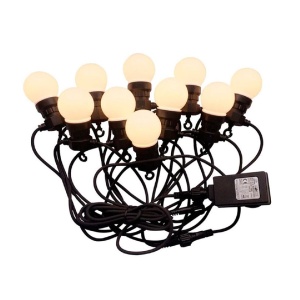 Ghirlanda Luminoasa cu 10 Becuri LED Mate, 10m Lungime, Cablu Negru, de Exterior, Lumina Calda - Img 12