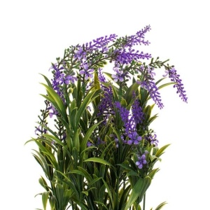 Ghiveci decorativ cu planta de lavanda artificiala, 14x38 cm, negru - Img 2