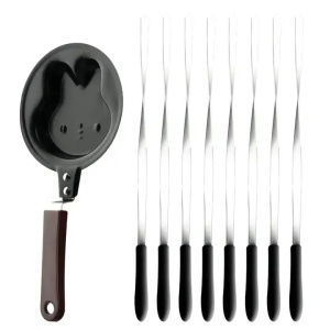 Gratar electric multifunctional, RAF R8619, 1200 W, pentru 8 frigarui, din otel, 24 x 24 x 40 cm, negru-argintiu - Img 4